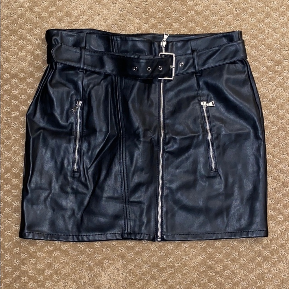 Express faux leather skirt